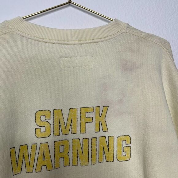 SMFK Sweatshirt Medium Pullover Yellow Compass College Oversize Campus Logo - Picture 8 of 11